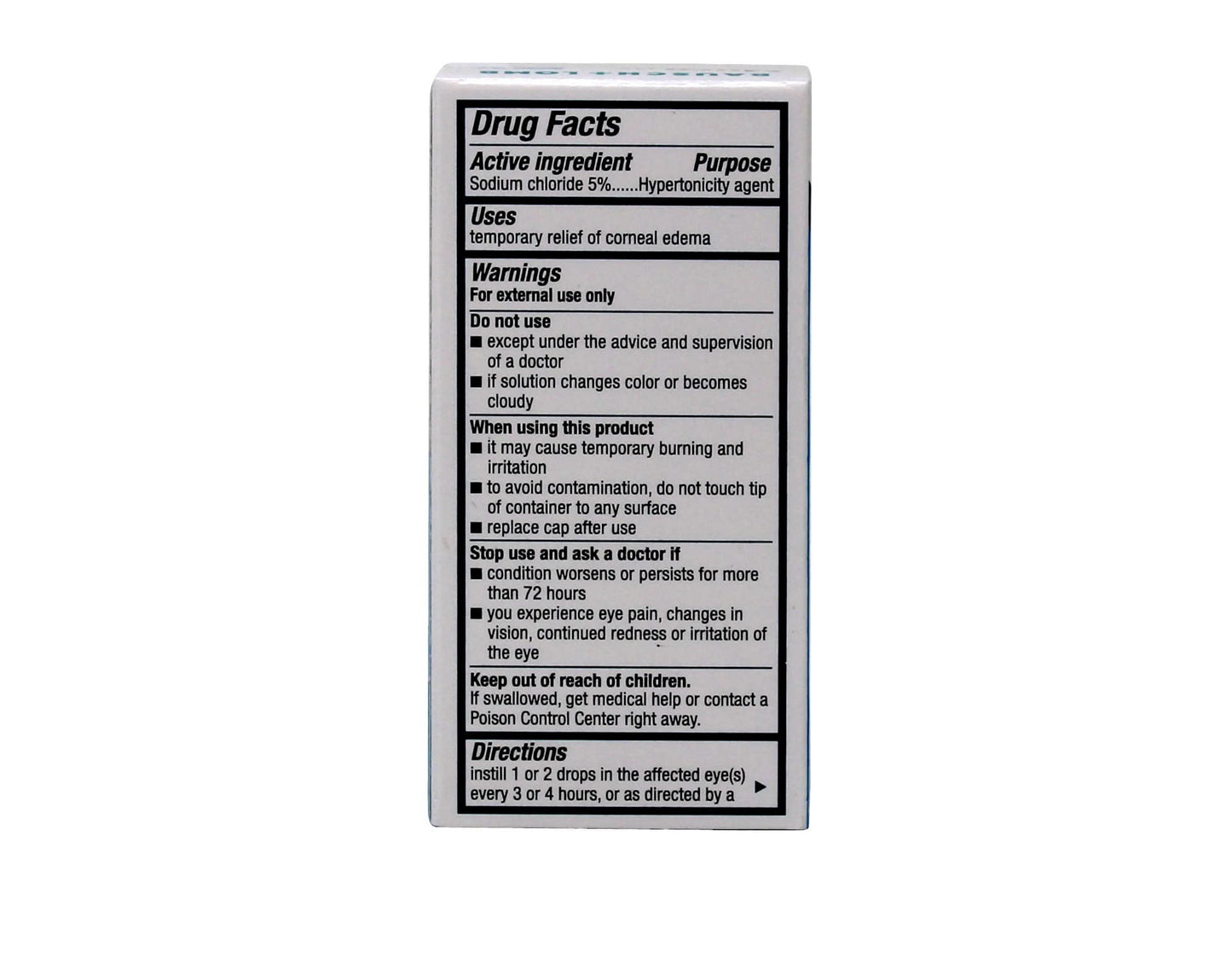 Bausch and Lomb Muro 128 Ophthalmic Solution 5% 15 mL – Temporary Relief of Corneal Edema (1 Box)