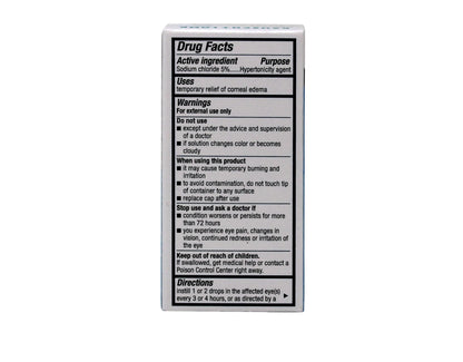 Bausch and Lomb Muro 128 Ophthalmic Solution 5% 15 mL – Temporary Relief of Corneal Edema (1 Box)