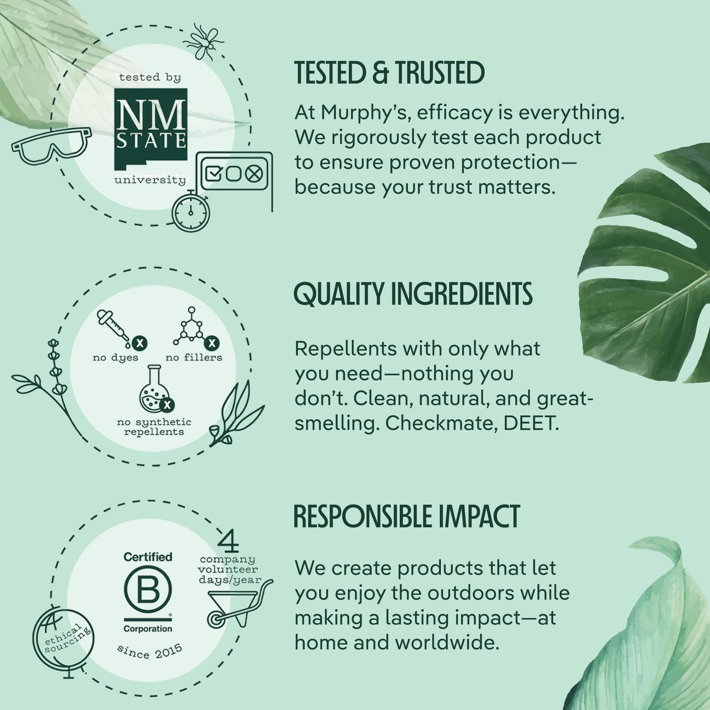 Murphy's Naturals Mosquito & Tick Repellent Spray — Lemon Eucalyptus, DEET-Free, 4 oz (2-Pack)