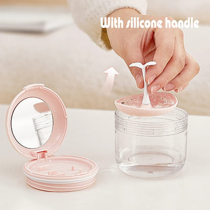MURRI&MURRDI Pink Retainer Mouth Guard Soak Container – Denture Bath Case with Strainer