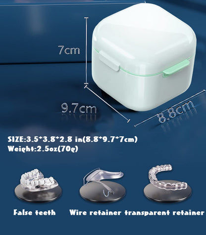 MURRI&MURRDI 2 Pack Retainer Case – Denture Storage & Travel Kit