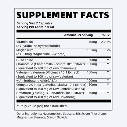 Magnesium Glycinate 850mg Capsules – 120 Count (Vegan, High-Absorption)