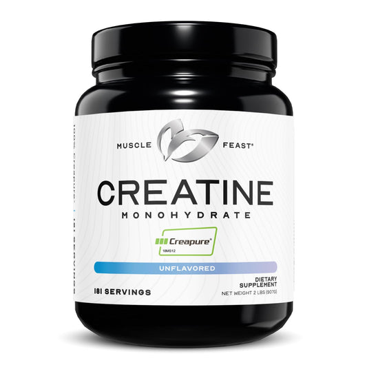 Muscle Feast Creapure Creatine Monohydrate Powder – Unflavored, Vegan & Keto-Friendly, 2lb BritishVita | Premium UK Vitamins & Wellness Supplements