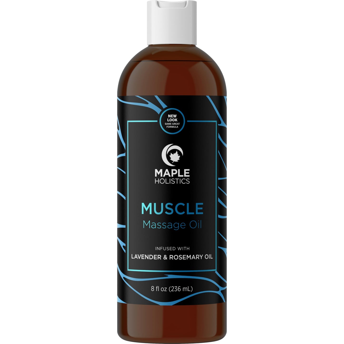 Muscle Massage Oil for Body – Lavender, Lemon & Rosemary (8 Fl Oz)