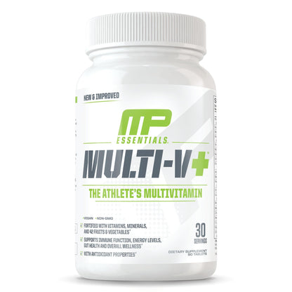 MusclePharm Essentials Multi-V+ Athlete's Multivitamin | Energy, Immunity & Recovery