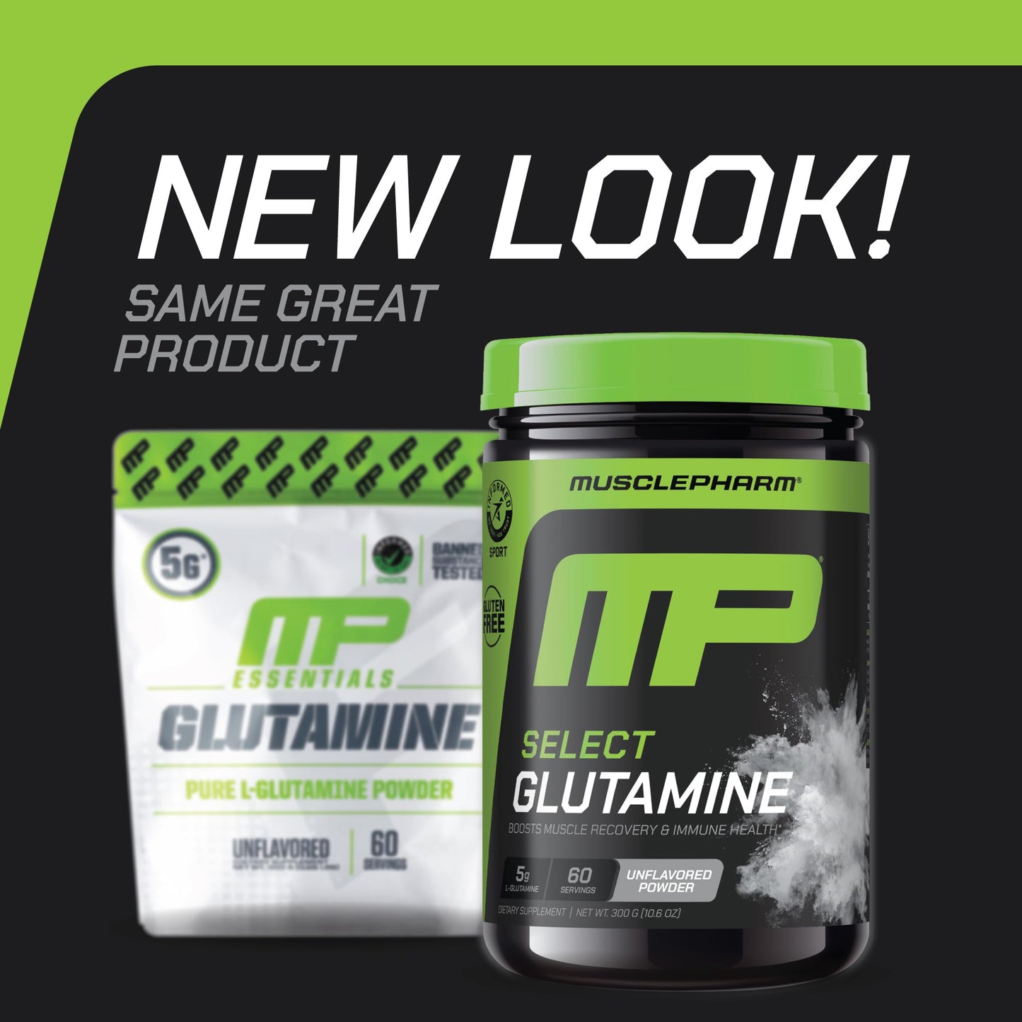 MusclePharm Glutamine Powder – 5g L-Glutamine, 60 Servings, Unflavored