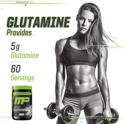 MusclePharm Glutamine Powder – 5g L-Glutamine, 60 Servings, Unflavored
