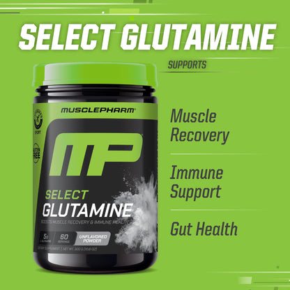 MusclePharm Glutamine Powder – 5g L-Glutamine, 60 Servings, Unflavored