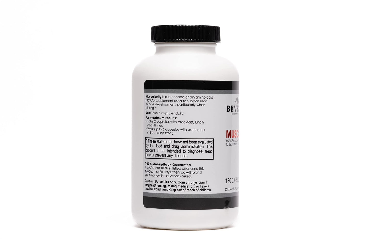 Beverly International Muscularity BCAA Formula – 180 Capsules
