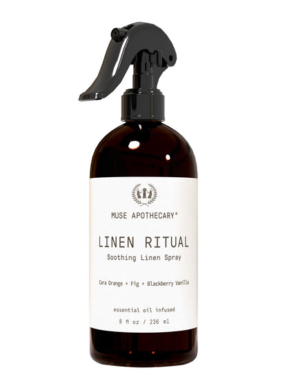 Muse Apothecary Linen Ritual Linen Mist – Aromatherapy Essential Oils (Cara Orange + Fig + Blackberry Vanilla) – 8 oz