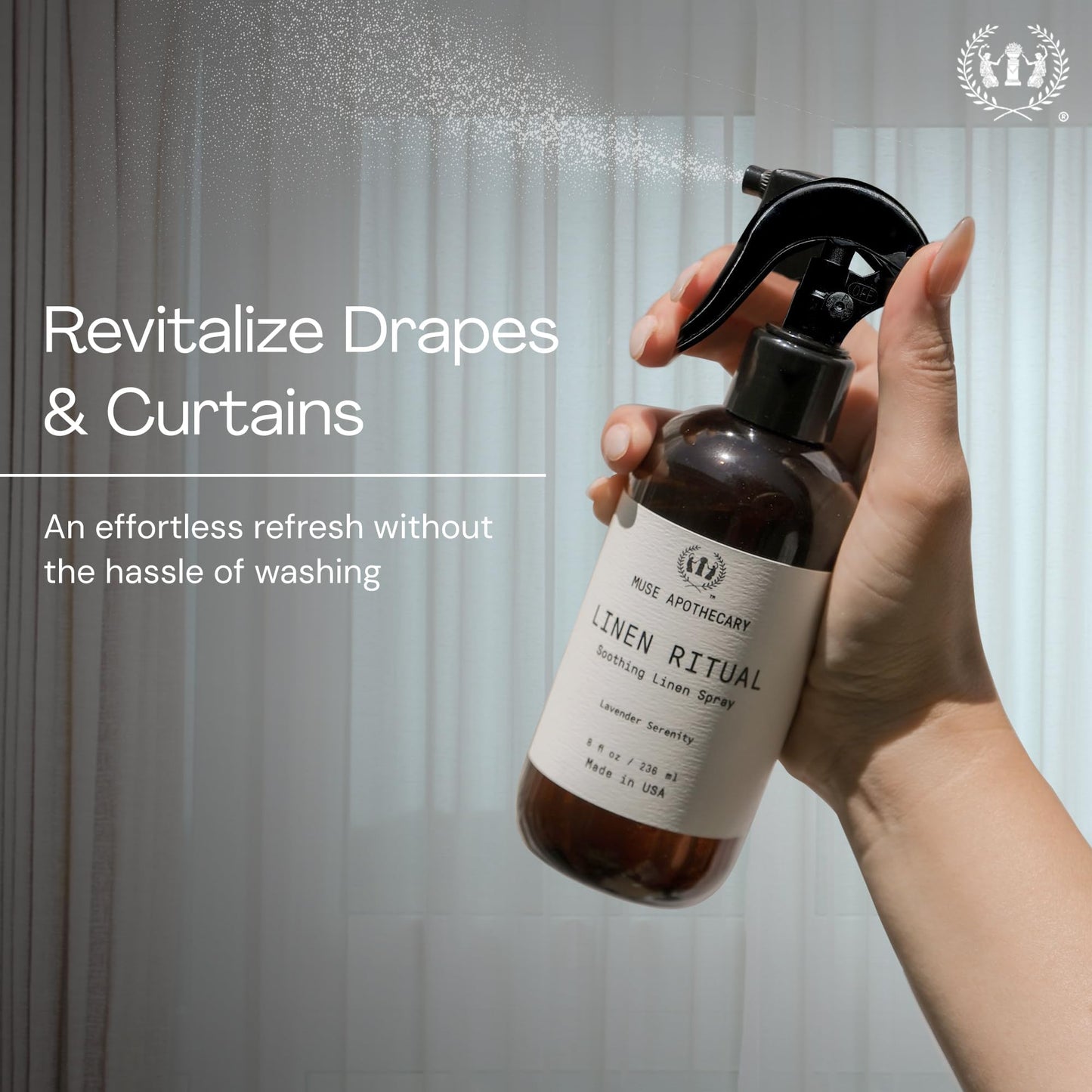 Muse Apothecary Linen Ritual – Lavender Linen Spray for Bedding
