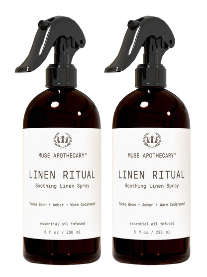 Muse Apothecary Linen Ritual Linen Mist – Aromatherapy, 8 oz, 2 Pack