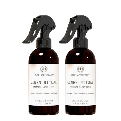 Muse Apothecary Linen Ritual Mist – Bergamot, Lavender & Sandalwood (2 Pack)