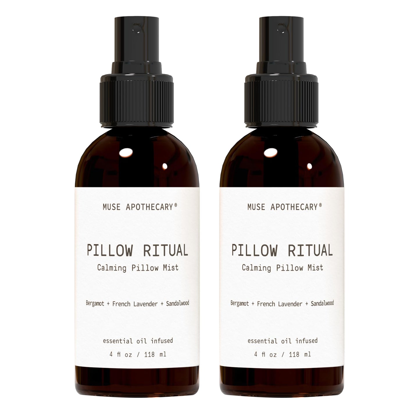 Muse Apothecary Pillow Ritual - Aromatic Pillow Mist (4 oz) Bergamot, French Lavender & Sandalwood
