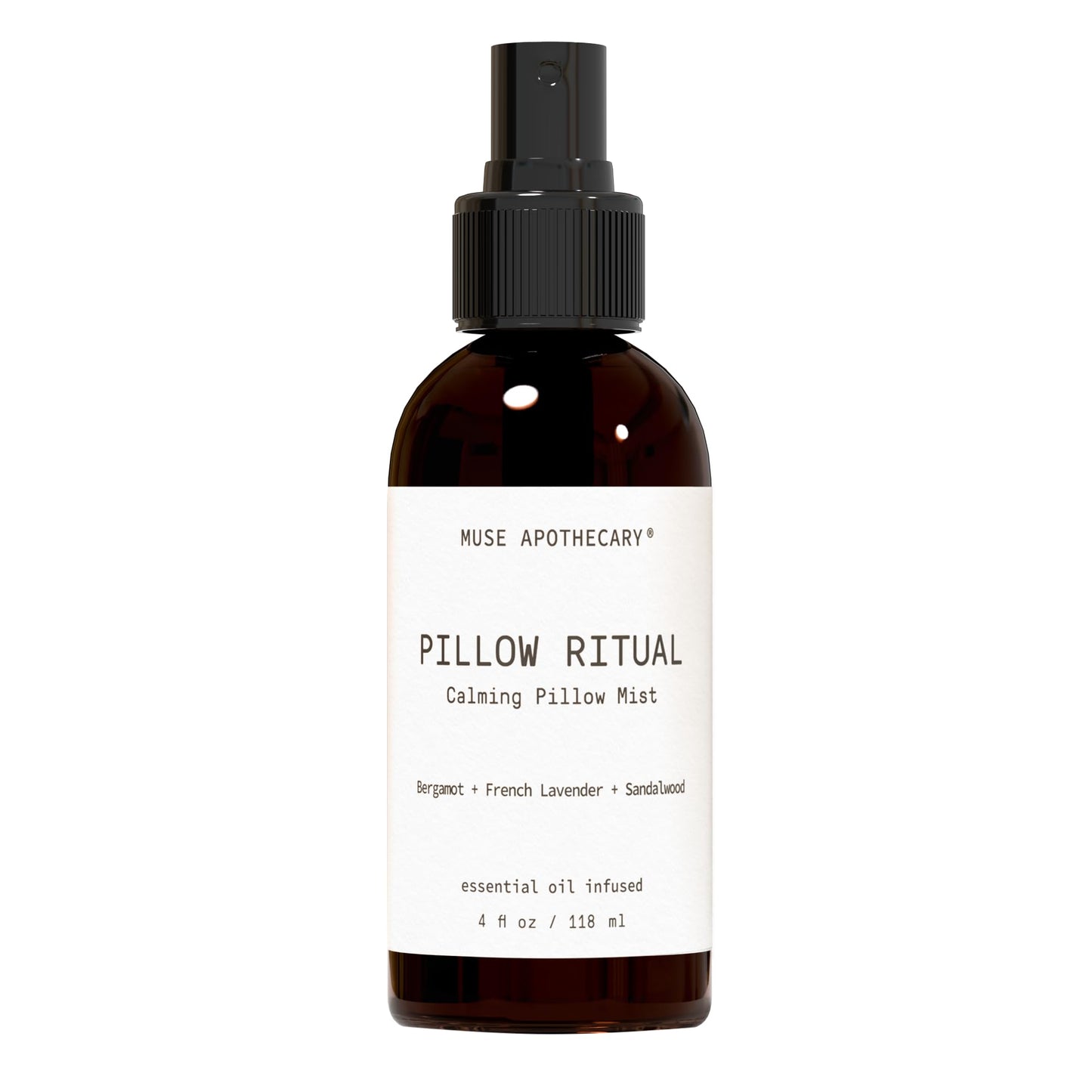 Muse Apothecary Pillow Ritual - Aromatic Calming Pillow Mist (4 oz) Bergamot, Lavender & Sandalwood