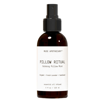 Muse Apothecary Pillow Ritual - Aromatic Calming Pillow Mist (4 oz) Bergamot, Lavender & Sandalwood