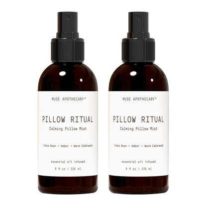 Muse Apothecary Pillow Ritual – Aromatic Pillow Mist (8 oz) – Tonka Bean, Amber & Cedarwood