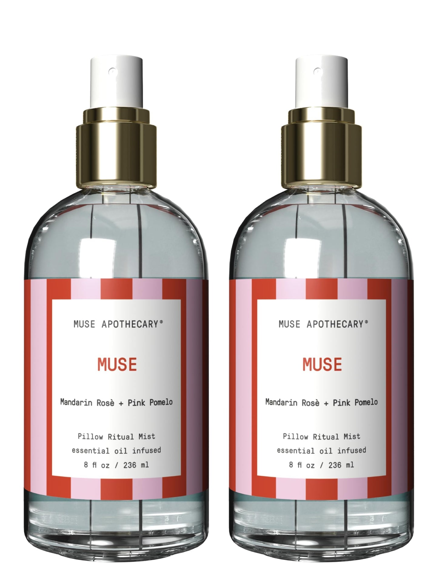 Muse Apothecary Pillow Ritual – Aromatic Pillow Mist, 8 oz, Mandarin Rosé + Pink Pomelo