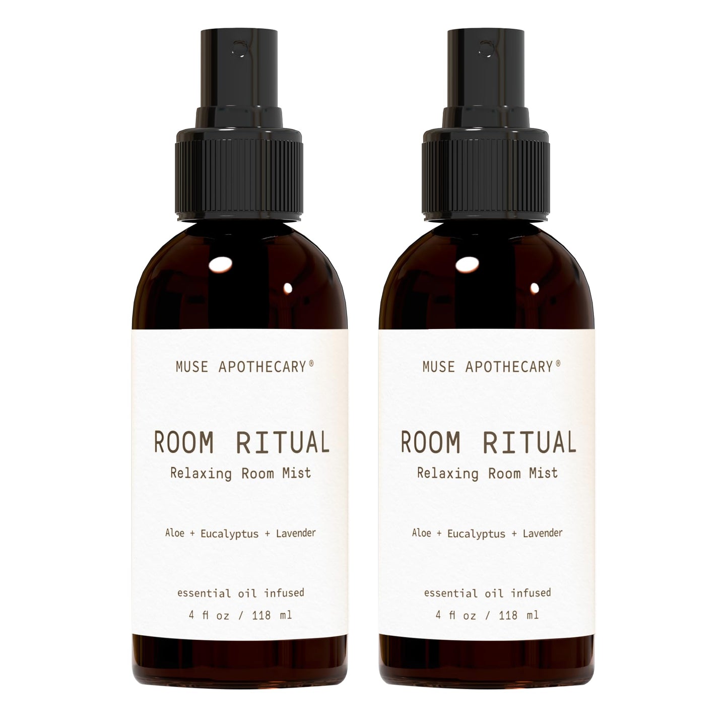 Muse Apothecary Room Ritual - Aromatic Room Mist 4 oz (Aloe + Eucalyptus + Lavender) - 2 Pack