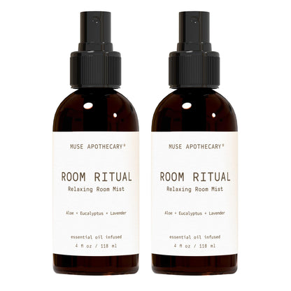 Muse Apothecary Room Ritual - Aromatic Room Mist 4 oz (Aloe + Eucalyptus + Lavender) - 2 Pack