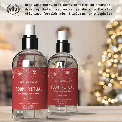 Muse Apothecary Room Ritual Room Spray - Fresh Snow 8 oz (2 Pack)