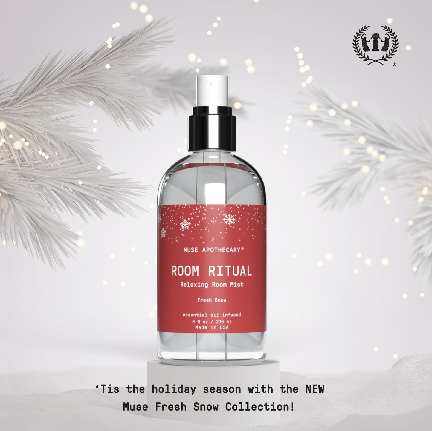 Muse Apothecary Room Ritual Room Spray - Fresh Snow 8 oz (2 Pack)