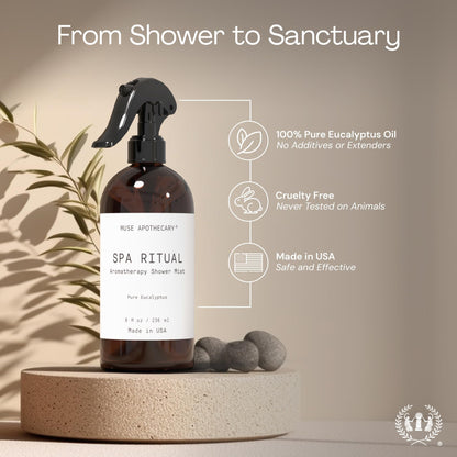 Muse Apothecary Spa Ritual Pure Eucalyptus Shower Mist - 2oz, 2 Pack