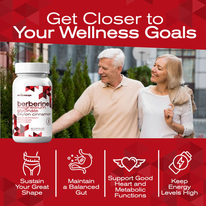 MuseBeam Berberine HCl Magnesium Glycinate 1800mg – Vegan & Gluten-Free