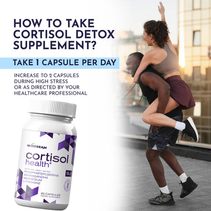 MuseBeam Cortisol Detox for Women & Men - Lower Cortisol & Balance Adrenal Health