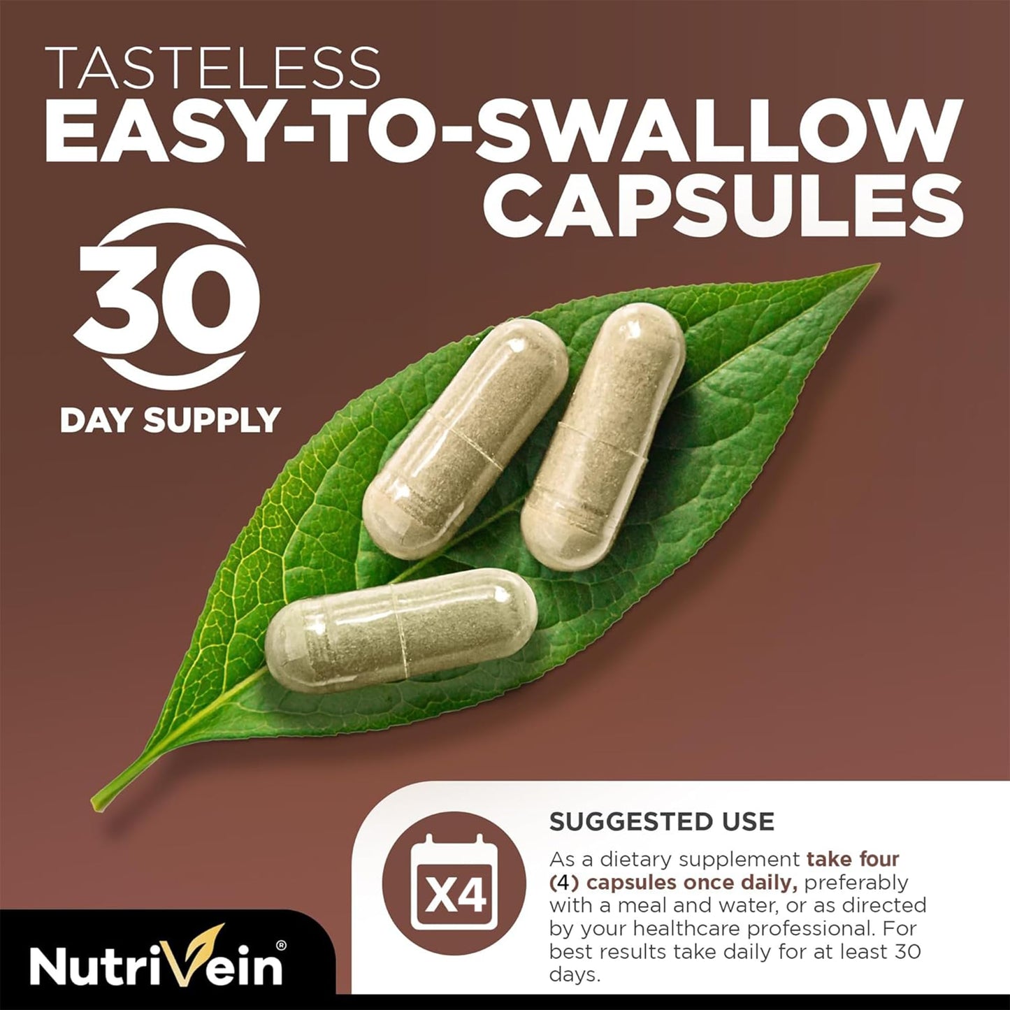 Nutrivein Premium Mushroom Supplement 2600 mg - 120 Capsules - 11-Mushroom Complex (Lion's Mane, Cordyceps, Reishi)
