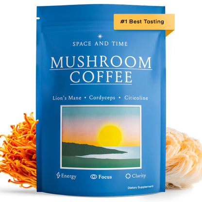 Mushroom Coffee – 20 Cups of Focus, Clean Energy | Lion's Mane, Cordyceps & L-Theanine