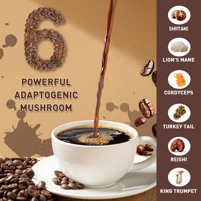 Mushroom Coffee with Cordyceps, Reishi & Lion's Mane – 45 Servings