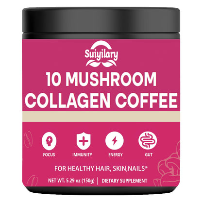 Mushroom Coffee with Collagen - 10-Mushroom Blend, 150g, 30 Servings