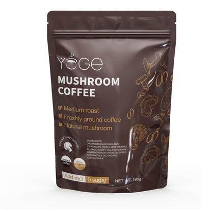 Instant Mushroom Coffee with Cordyceps, Reishi & Lion's Mane – Energy, Focus & Immunity (30 Servings)