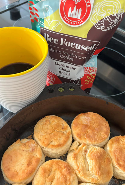 Mushroom Coffee with Adaptogens – Herbal Hive Bee Focused (Reishi, Lion's Mane, Chaga)