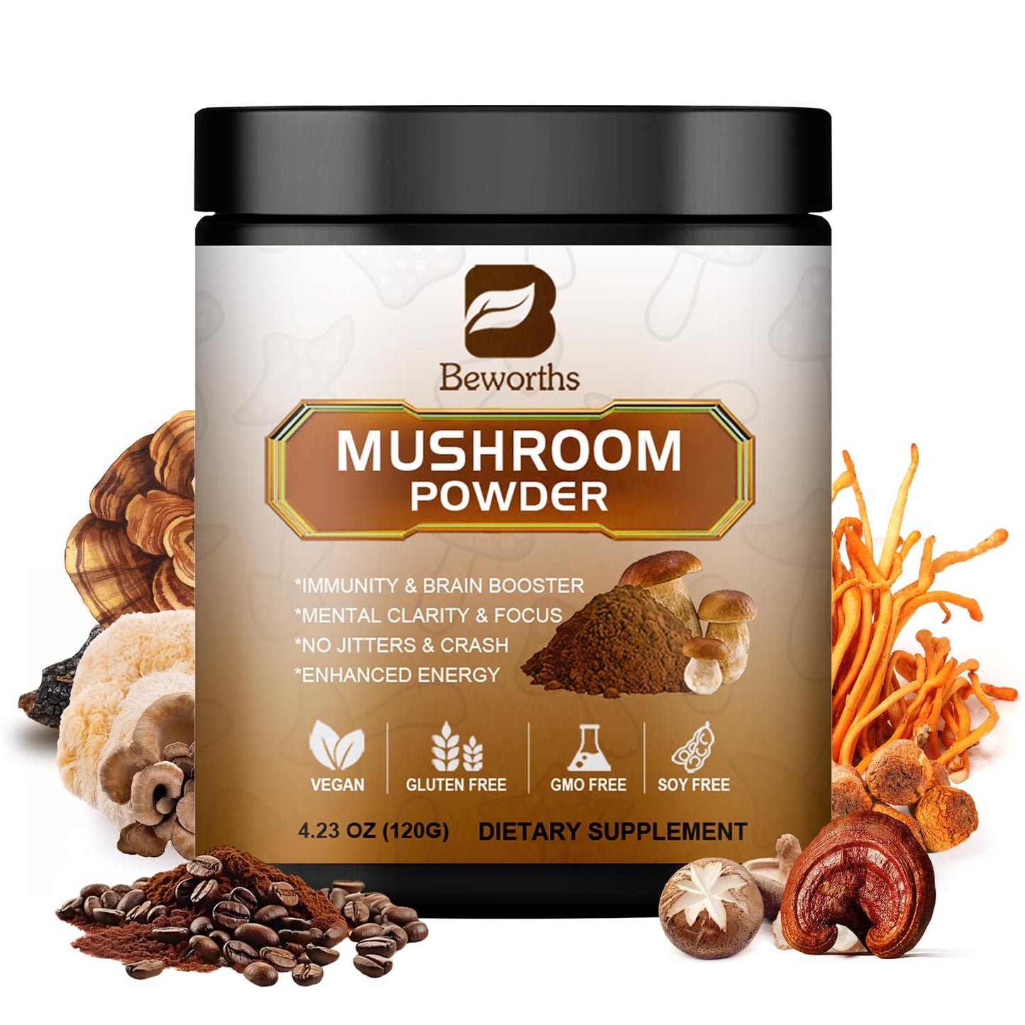 Mushroom Coffee with Lions Mane & Cordyceps – Energy & Focus