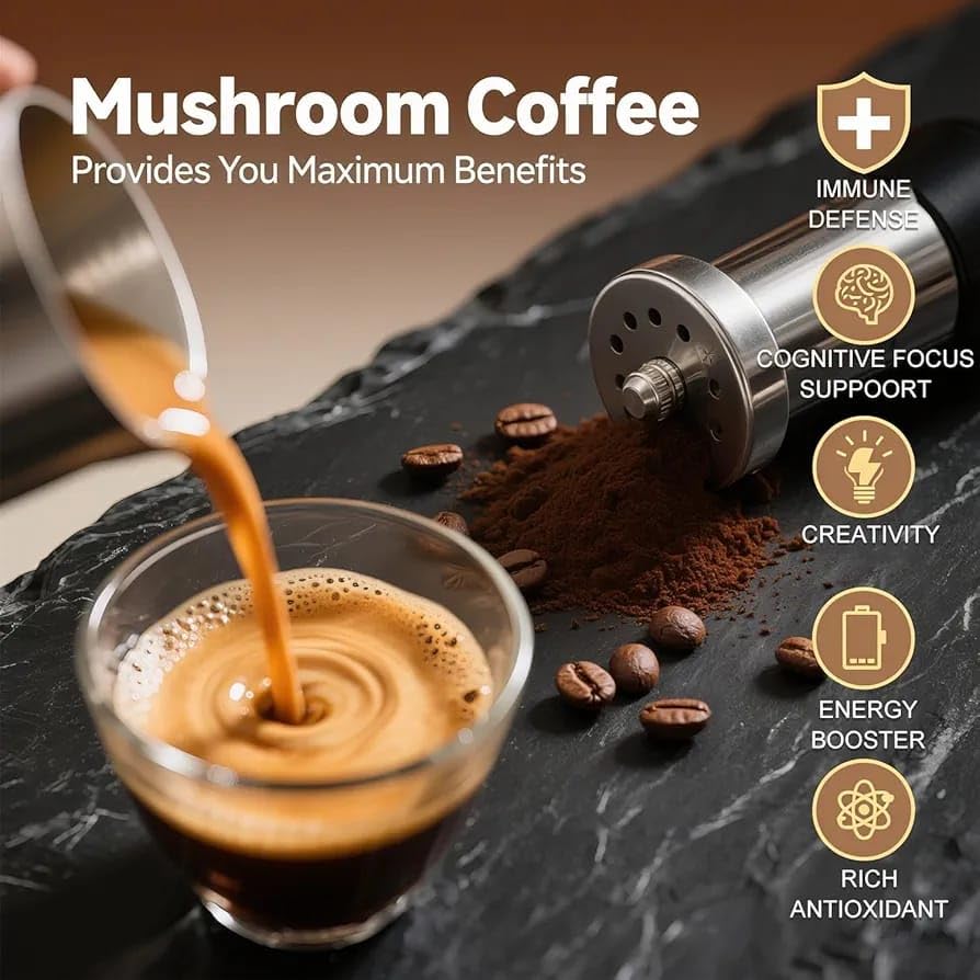 Mushroom Coffee with Lions Mane, Cordyceps and Chaga