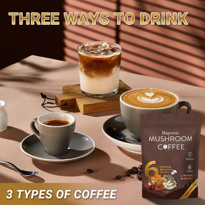 Mushroom Coffee with 6 Mushrooms – Lion’s Mane, Cordyceps, Immunity