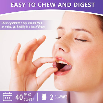 Mushroom Gummies with Ashwagandha & Lion's Mane – Nootropic Brain Support, Immune & Stress Relief