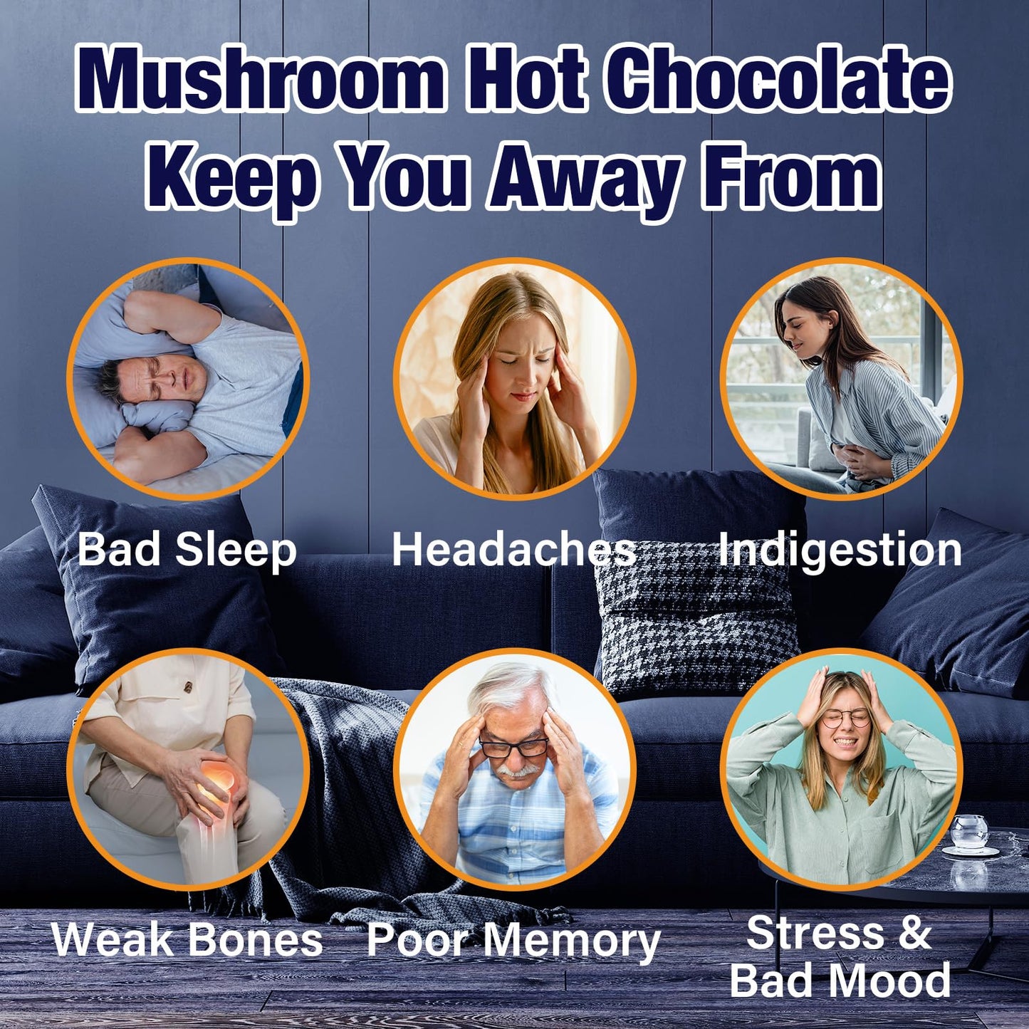 Mushroom Hot Cocoa with Magnesium Glycinate & Reishi - Vegan Sleep Support 7.4oz