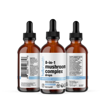 8-in-1 Mushroom Liquid Drops – Nootropic Brain Support (2 oz)