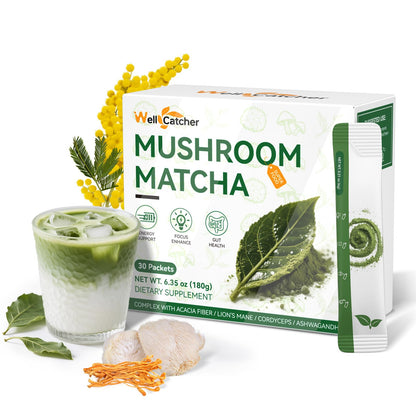 Mushroom Matcha Powder – Organic Ceremonial Grade with Lion’s Mane & Cordyceps