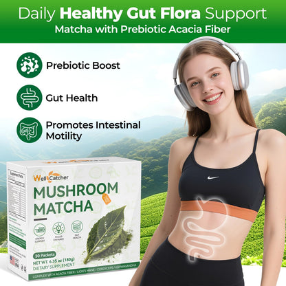 Mushroom Matcha Powder – Organic Ceremonial Grade with Lion’s Mane & Cordyceps