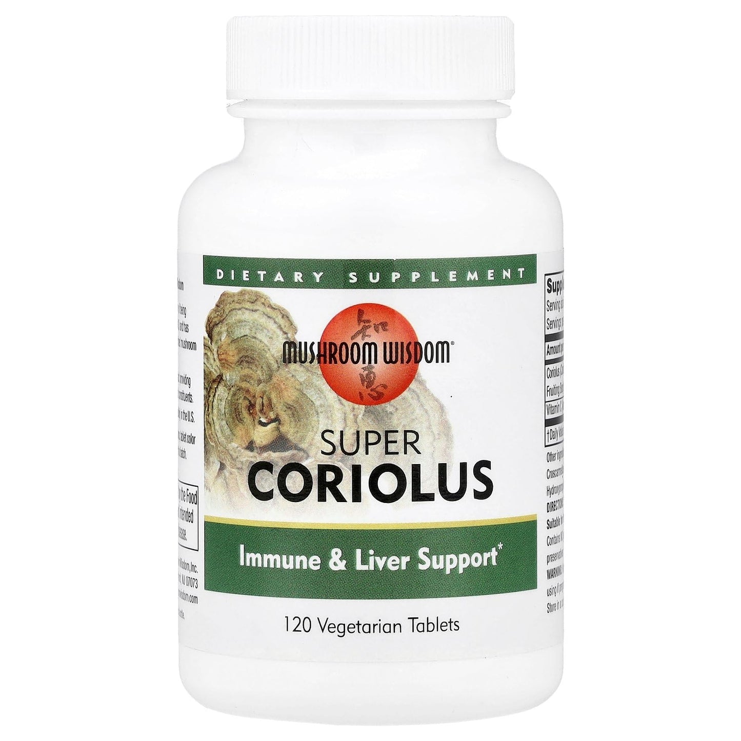Mushroom Wisdom Super Coriolus - 120 VegTabs | Immune & Liver Support