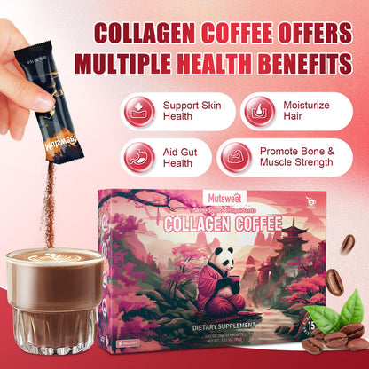 Mustsweet Instant Coffee with Vital Proteins Collagen Peptides – Skin, Joint & Gut Health, 15 Servings