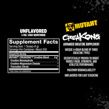 Mutant Creakong 300G – Pure Creatine Blend from World’s Leading Sources