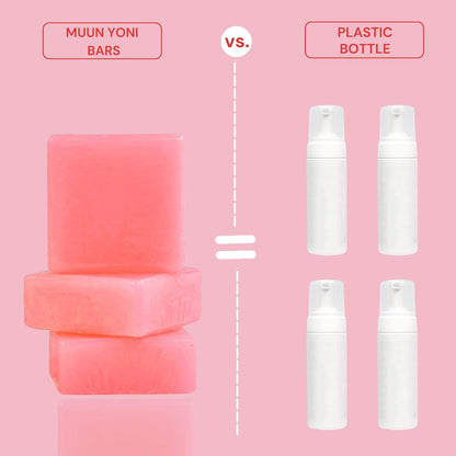 Muun Peach Yoni Soap Bar Pack 3 – pH Balance, Probiotics & Natural Ingredients