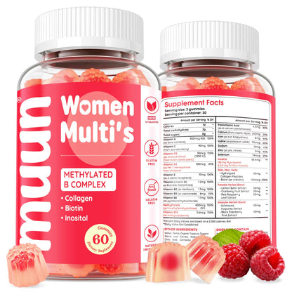 Muun Women's Multivitamin Gummy 60 Ct — Beauty, Energy & Immunity, Sugar Free