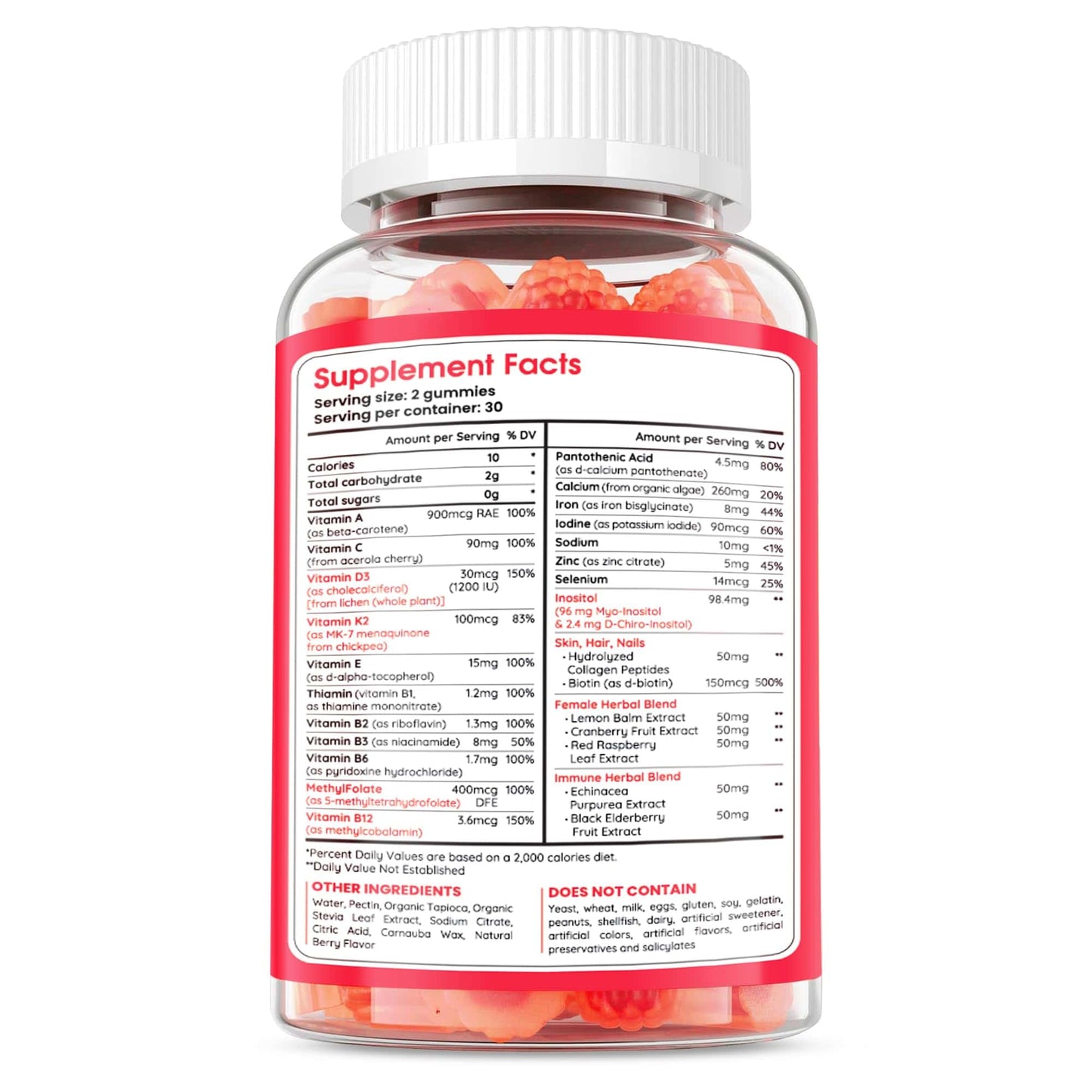 Muun Women's Multivitamin Gummy 60 Ct — Beauty, Energy & Immunity, Sugar Free