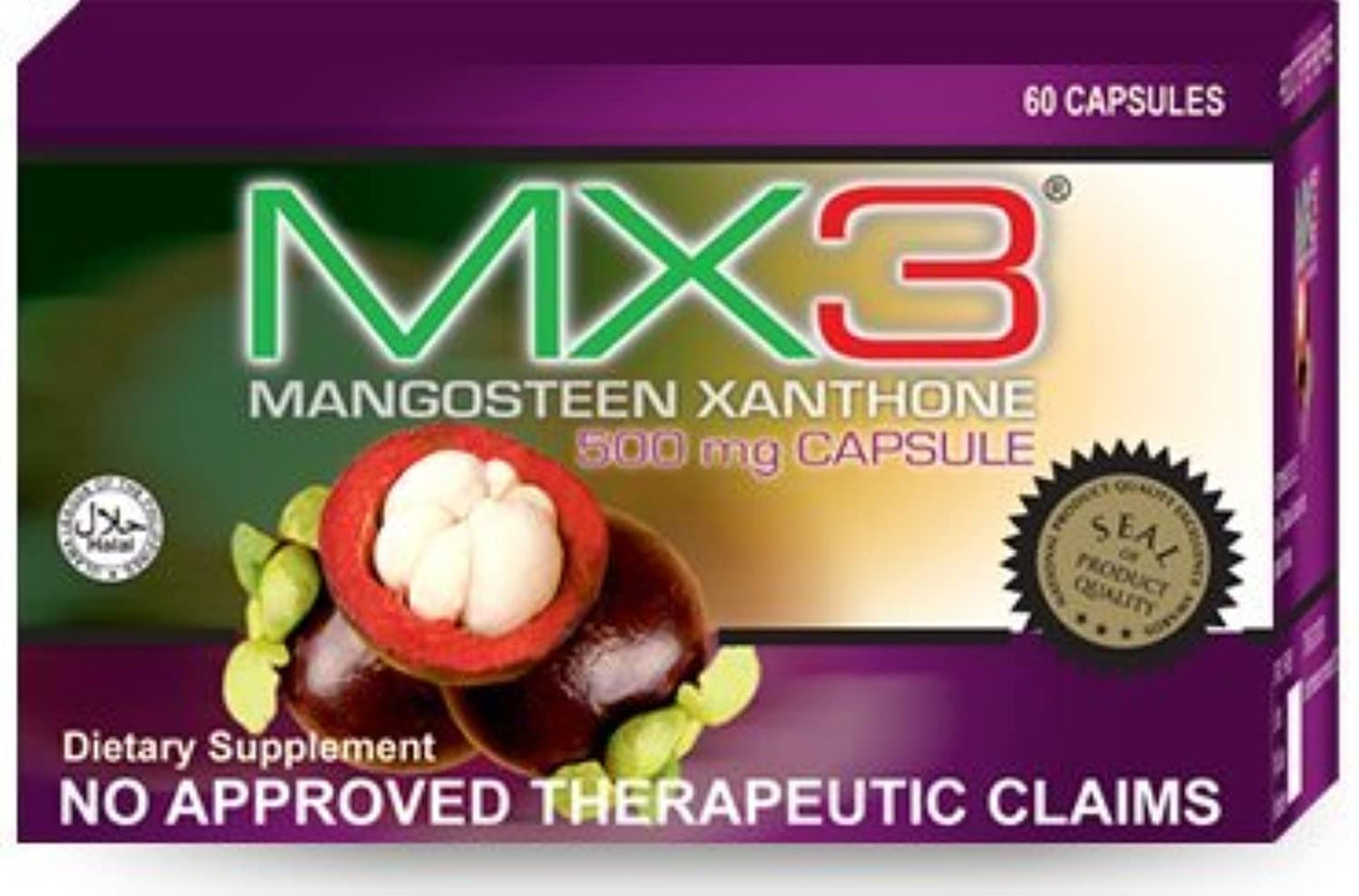 MX3 Capsule (Mangosteen Capsule) 60 Caps | Immune Support & Antioxidants